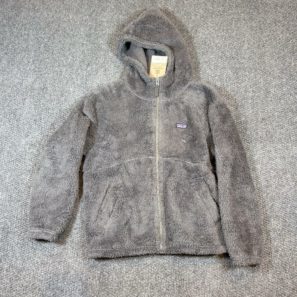 NWT Patagonia Los Gatos Unisex Kids Full Zip Hoodie Fleece Jacket Gray XL(14)